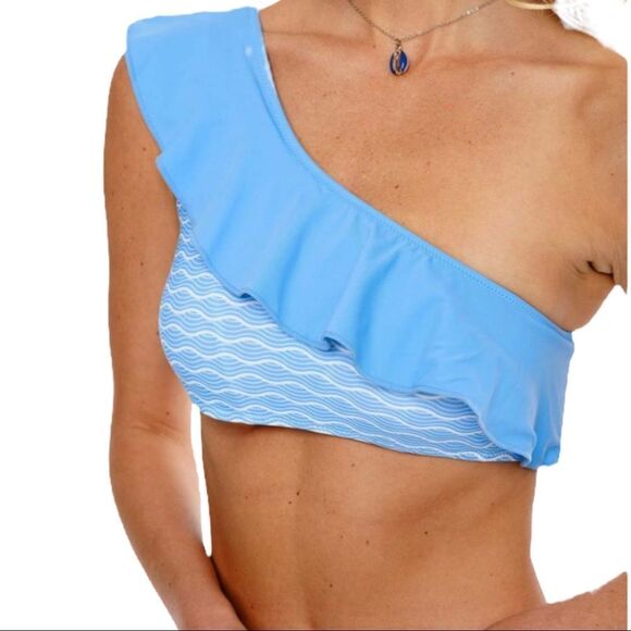 Southern Tide lined Asymmetrical Bikini Top size Med NWT - Picture 7 of 13